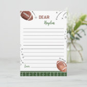 Fußball Geburtstagszeit Kapselnotizkarte Dankeskarte (Stehend Vorderseite)