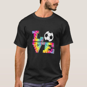 Fußball Gefärbte Krawatte LIEBE Mehrfarbige Teen G T-Shirt