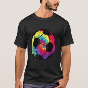Fußball Gefärbte Krawatte Regenbogen Kinder Jungen T-Shirt
