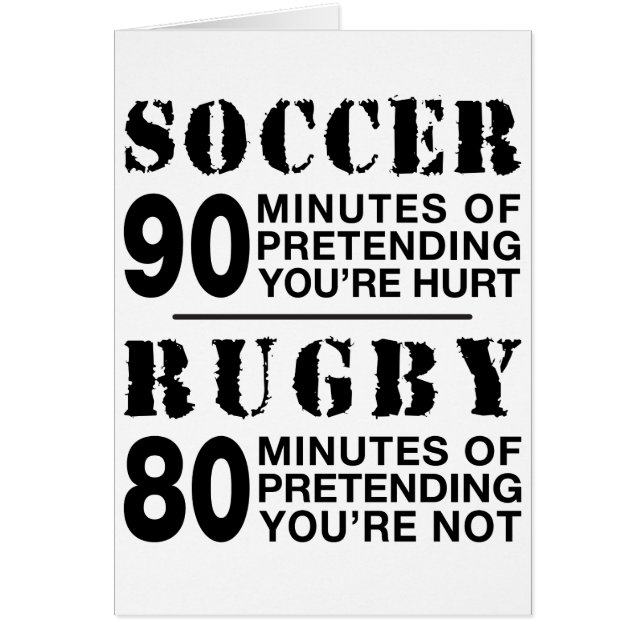 Fußball gegen Rugby (Vorne)