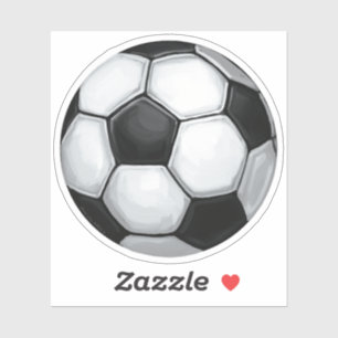 Fußball gemalte Kunst Aufkleber