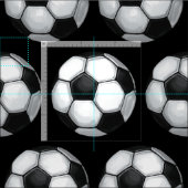 Fußball gemaltes Pattrern Stoff (Kachel)