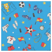 Fußball Gemusterter Sport Thema Stoff (Nahaufnahme)