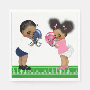 Fußball Gender Reveal Baby Shower Servietten aus P
