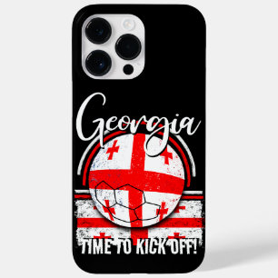 Fußball Georgien Flag Euro, Weißer Roter Retro Fla Case-Mate iPhone 14 Pro Max Hülle