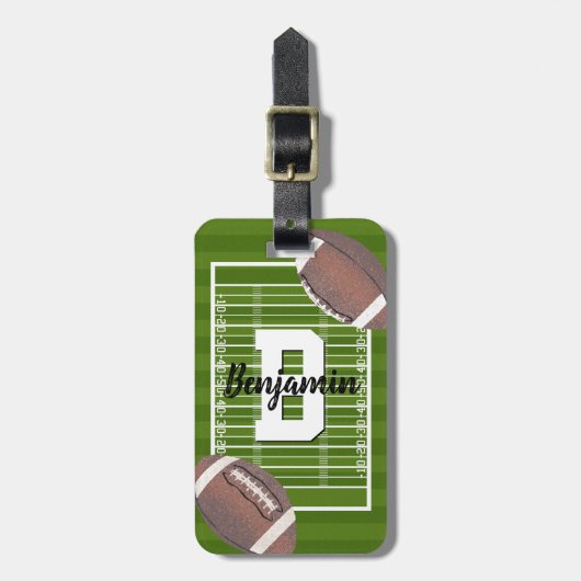 Fußball Gepäckanhänger (Vorderseite vertikal)