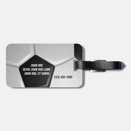 Fußball Gepäckanhänger (Rückseite horizontal)