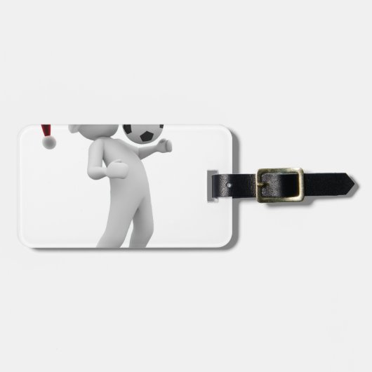 Fußball Gepäckanhänger (Vorderseite horizontal)