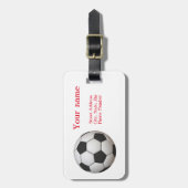 Fußball-Gepäckanhänger Gepäckanhänger (Vorderseite vertikal)