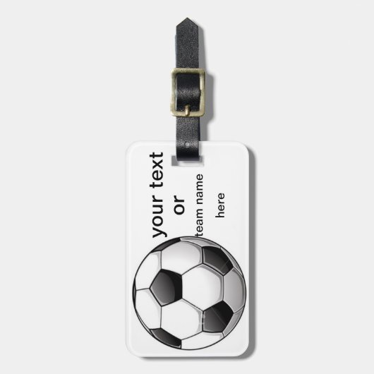 Fußball-Gepäckanhänger Gepäckanhänger (Vorderseite vertikal)