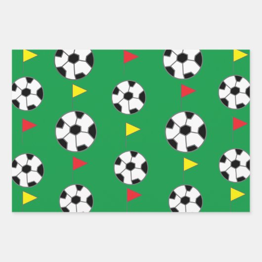 Fußball Geschenkpapier Set (Vorderseite)
