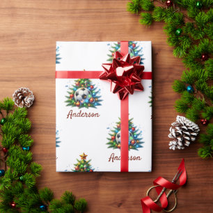Fußball-Geschenkpapier Weihnachten Benutzerdefinie Geschenkpapier
