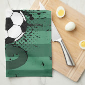 Fußball Geschirrtuch (Viertel Falte)