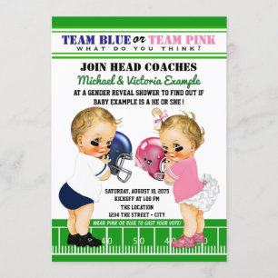 Fußball-Geschlecht decken Babyparty-Einladungen Einladung