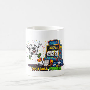 Fußball-Gewinner Jackpot-Slot-Maschine Fußball Kaffeetasse