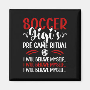 Fußball Gigi Lustige Gigi eines Fußballspielers Gi Magnet