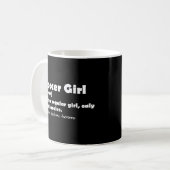 Fußball-Girl Funny Definition Kaffeetasse (Vorderseite Links)