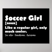 Fußball-Girl Funny Definition Poster (Vorne)