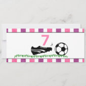 Fußball-Girl Geburtstagsparty Ticket Sport Einladung (Rückseite)