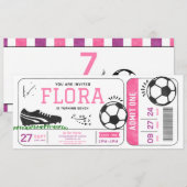 Fußball-Girl Geburtstagsparty Ticket Sport Einladung (Vorne/Hinten)