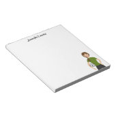 Fußball-Girl-Illustration & Custom Title Notizblock (angewinkelt)