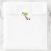 Fußball-Girl legt Sticker aus (Tasche)