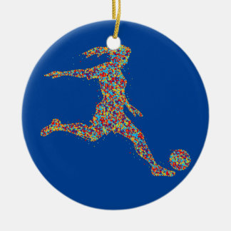 Fußball-Girl-Player Keramik Ornament