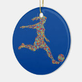Fußball-Girl-Player Keramik Ornament (Links)