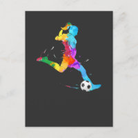 Fußball-Girl-Spieler Bunte Fußballkunst