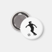 Fußball-Girl-TAG-Player (weiblich) - White-R Magnet (Vorderseite/Rückseite)