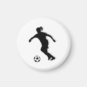 Fußball-Girl-TAG-Player (weiblich) - White-R Magnet