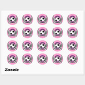 Fußball-Girl Tattoo Stickers (Blatt)
