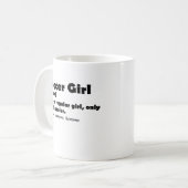 Fußball-Girl-Wörterbuch Definition Funny Soccer Kaffeetasse (Vorderseite Links)
