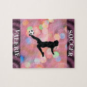 Fußball-Girls-Plum Sparkle-Farbblase Puzzle (Horizontal)