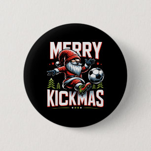 Fußball-Gnom Frohe Kickmas Button