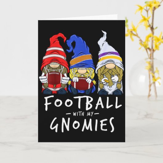Fußball-Gnome Fußball Mit Meinen Gnomies Für Junge Karte (Gelbe Blume)
