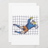 Fußball Goalie Einladung (Vorne/Hinten)