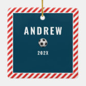 Fußball-Goalie-Geschenk Keramikornament (Rückseite)