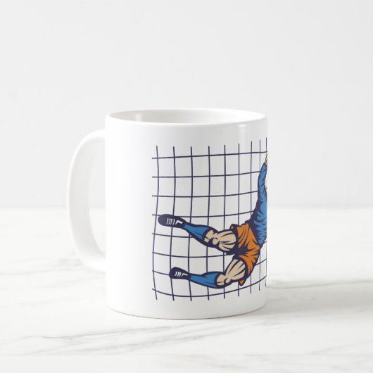 Fußball Goalie Kaffeetasse (Vorderseite Links)