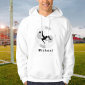 Fußball Goalie Keeper Black & White Player Name Hoodie