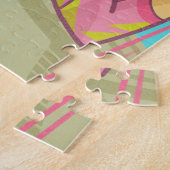 Fußball-Goalie-Torhüter Retro-Illustration Puzzle (Seite)