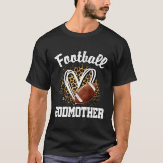 Fußball Godmutter Leopard Herz Mommy T-Shirt