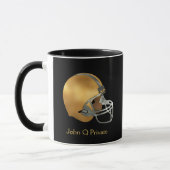 Fußball Gold und Silber Helm Custom Tasse (Links)