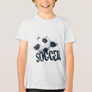 Fußball-Graffiti-Kinder-T-Shirt Tri-Blend Shirt