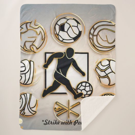 "Fußball-Grafikdesigns" Sherpadecke (Vorderseite)