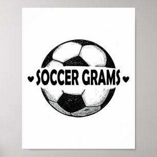 Fußball-Gramm Fußballspieler Sportteam Poster