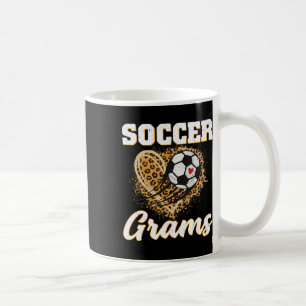 Fußball Grams Leopard Herz Liebe Fußballspieler  Kaffeetasse