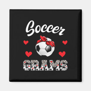 Fußball-Grams Leopard-Oma-Grams eines Fußball-Plas Magnet