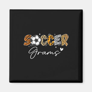 Fußball-Grams lustiger Leopard Fußballspieler Lieb Magnet