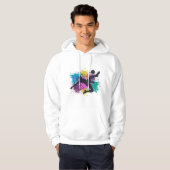 Fußball-Graustufen Hoodie (Vorne ganz)